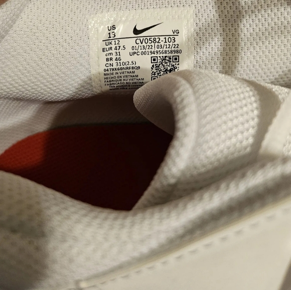 New Nike Alpha Menace 3 Shark Men's Football Cleats Red White CV0582-103 Size 13 - Picture 5 of 6